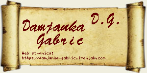 Damjanka Gabrić vizit kartica